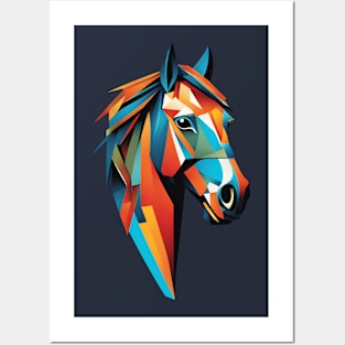 Geometric Horse's Head Posters and Art